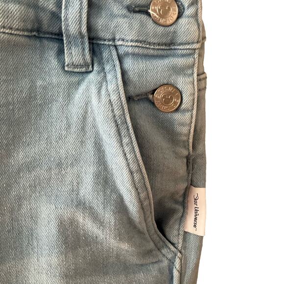 Disney Women's Our Universe Mickey Mouse 28 Overalls Blue Jeans Long Pant XS NEW - Picture 6 of 12